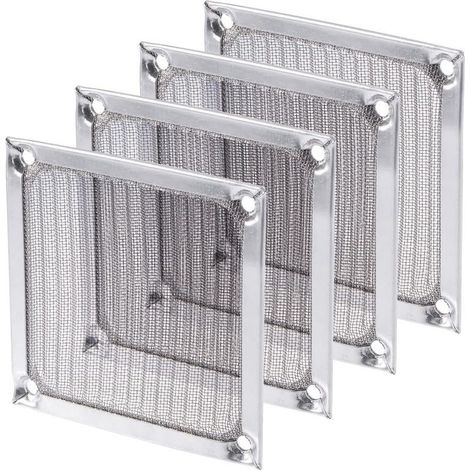 80mm Ordinateur Ventilateur Filtre Grilles INOX Acier Maille Anti-poussière Boîtier Couvercle pour Ordinateurs 4Pcs (1/5)