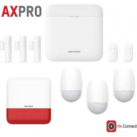KIT ALLARME HIKVISION AXPRO GSM ANTIFURTO CASA SENZA FILI SIRENA WIRELESS APP
