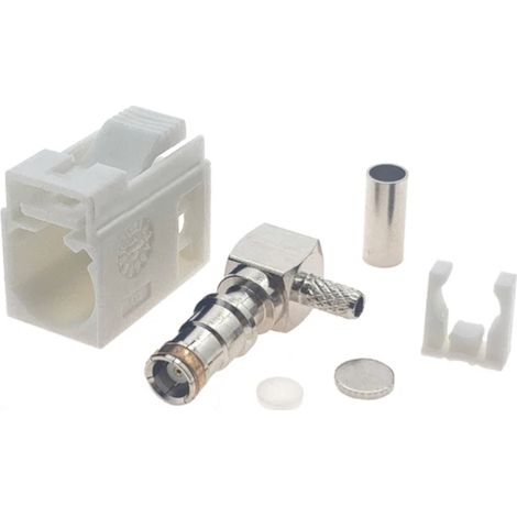 Conector Fakra para cable RG316 c贸digo B en 谩ngulo