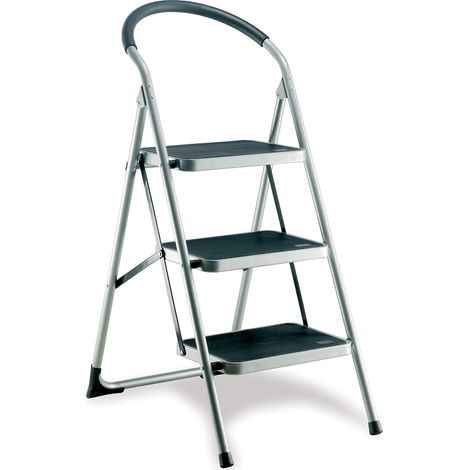 Rs Pro – Marchepied 3 marches en acier – Hauteur de plateforme 0.71m – Charge maximale 150kg – Pour chantiers et espaces confinés