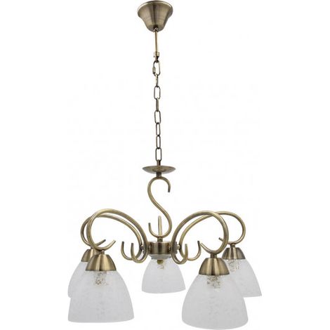 FAB 155355014 Jaipur Lampada 5xe14 Pelle Regx46x46 Cm
