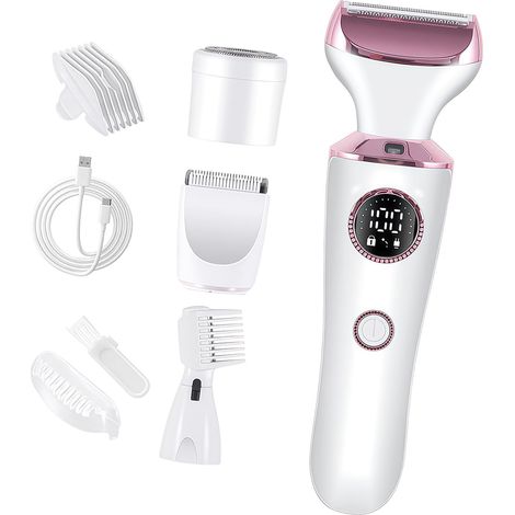 Rasoir électrique 4 en 1 pour femme - Kit d'épilation pour visage et jambes (1/4)
