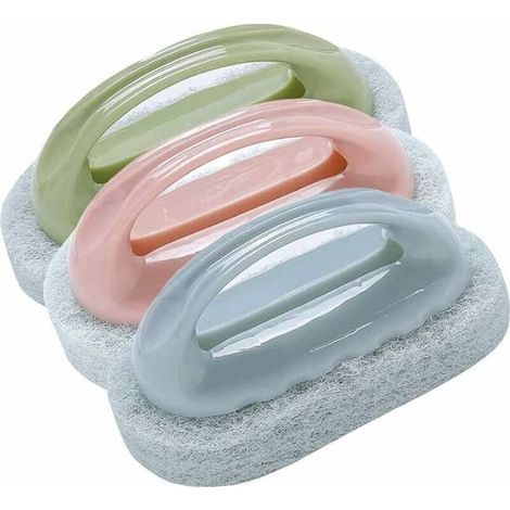Ulisem3 PCS Cleaning Brush Home Kitchen Bathroom Bathtub Tile Wall Floor Household Decontamination Brush Magic Sponge Bathtub Scrubber (1/4)