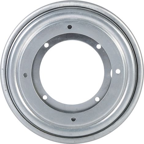 Plateau tournant galvanisé robuste pour meuble - Diamètre 14 cm, argenté, pivot à billes