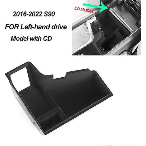 Boîte de rangement pour accoudoir de voiture, support et plateau pour Volvo XC90, XC60, S90, V90, S60, V60 et XC40 (S90 CD)