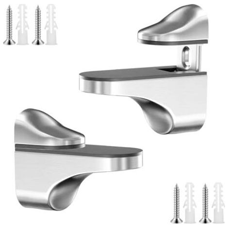 2 Pièces Supports de Serrage en Verre, Support de Verre Réglable, Support de Cloison en Verre, Support Etagere Verre en Alliage de Zinc, pour Verre de 3 à 18 mm (1/5)
