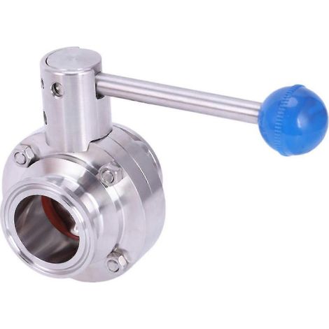 Vanne de régulation de débit papillon sanitaire en acier inoxydable Sus304 de 1-1/2 pouce (38 mm) avec collier de serrage de 1,5 pouce pour le brassage amateur (1/5)