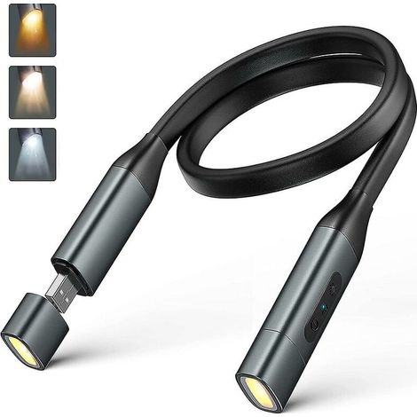 Leselampe zum Umhängen, flexible LED-Leselampe mit 1100 mAh für das Bett bei Nacht, freihändiges Lesen, Laufen, Camping, Stricken und Nähen. (1/5)