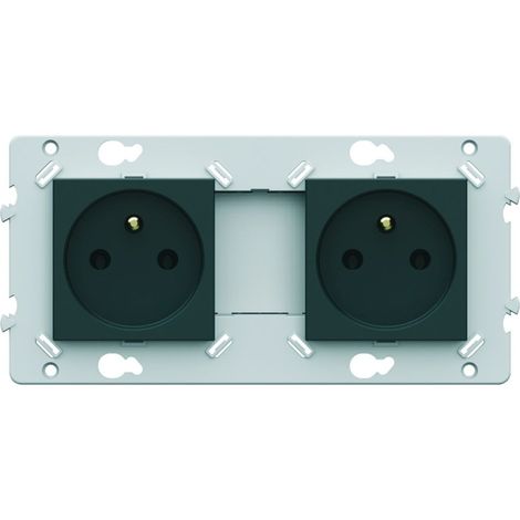 Hager WE122A Price Double Essensya 2P+T Pre Cables Antracite
