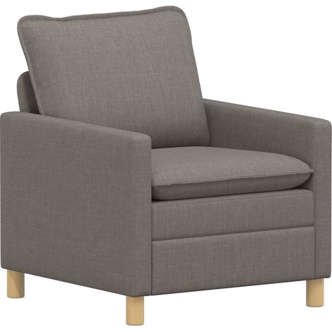 vidaXL Canapé Taupe 76 x 81 x 87,5 cm Tissu (1/5)
