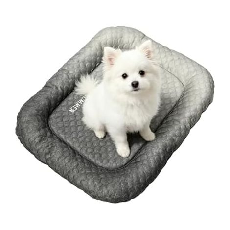 Tapis rafraîchissant en gel pour animaux – Autorefroidissant, respirant, pliable – Soulage la chaleur estivale – Lavable – Idéal pour chiens et chats-Gris - 60 x 80 cm (1/5)