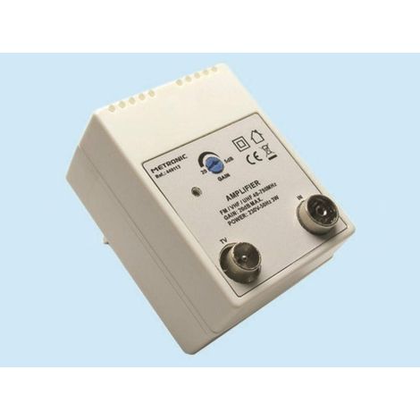 Amplificatore per Antenne Tv da Interno 1 in 1 Out
