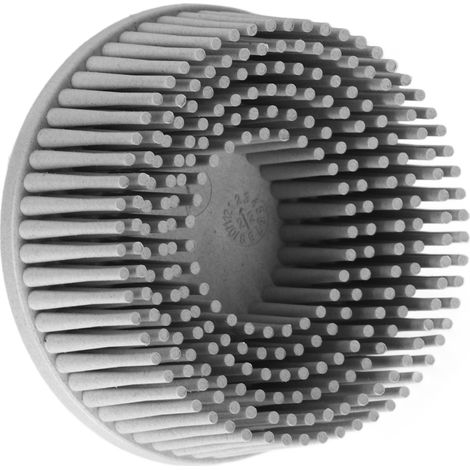 Disque abrasif à poils 2 pouces, grain abrasif, accessoire à tige pour ébavurage, dérouillage et décapage de revêtements sur métal, gris (1/5)