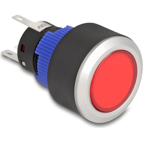 Delock Pulsador para la instalaciÃ³n 22 mm 5 x actuador de conexiÃ³n de soldadura plÃ¡stico plano LED rojo
