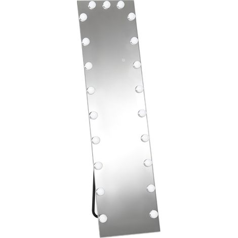 Miroir sur pied 150x40 cm avec LED RGB, 21 ampoules et fonction mémoire (1/5)