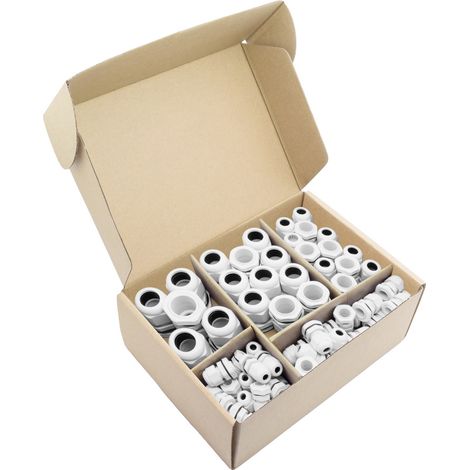 Quadrios 2102CA114 Kabelverschraubung Sortiment    PA66 Weiß 60 St.