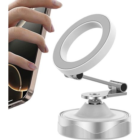Supporto magnetico per telefono da auto, regolabile a 360 gradi, adatto per palestre, cucine, bagni, aspirapolvere e altri luoghi.