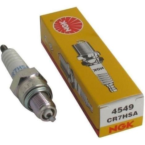 Bougie D Allumage CR7HSA - Filetage M14x1 25 - Écartement 0 8 mm - Résistance 5 kΩ - Pour Moteurs Thermiques De Tondues Et Génératrices - 1 Pièce (1/2)