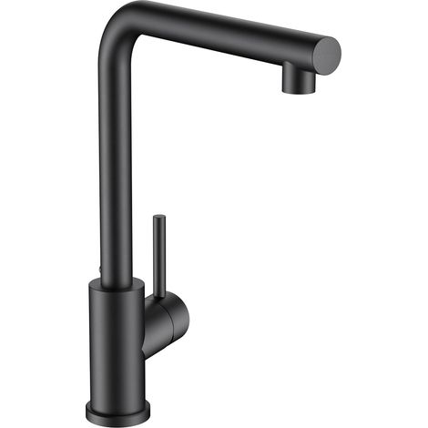 Robinet Cuisine, Mitigeur Cuisine avec Douchette Extractible, 2 Modes de Pulvérisation et Pivotante à 360°, En Forme de L Acier Inoxydable Monolevier Robinet Evier (1/5)