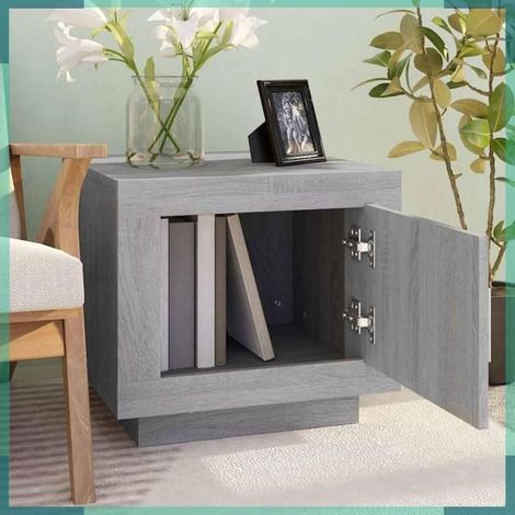 Table basse - 817229 - Sonoma gris - Bois d'ingénierie - 51 x 50 x 45 cm (1/5)