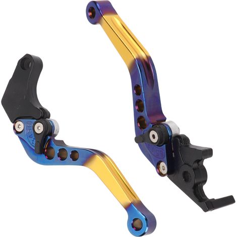 CNC-gefräster Brems- und Kupplungshebel aus Aluminium für Motorräder, blau, gelb, mehrfarbig, Ersatzteilset für MSX125 und 150 cm³ und kleinere Motorräder (1/5)