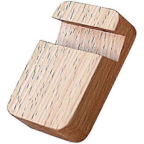 Support de téléphone mobile en bois massif, support de bureau pour téléphone et tablette, 4 x 5 cm, marron-Beige