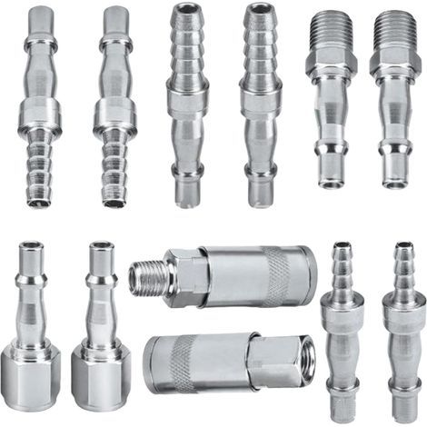 S-Giant Luftverbinder, 12 Luftanschlüsse, 6,35 mm BSP-Luftschlauchanschlüsse für 6-, 8- und 10-mm-Schläuche (1/5)
