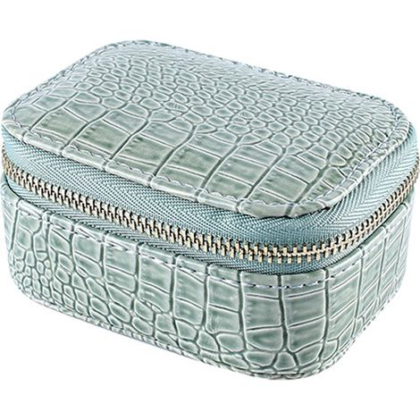 Boite A Bijoux De Voyage - 9,5 X 7 X 5 Cm - Boite De Rangement Pour Bijoux - Avec Doublure Velours Et Fermeture Zip - 1 Piece (1/5)