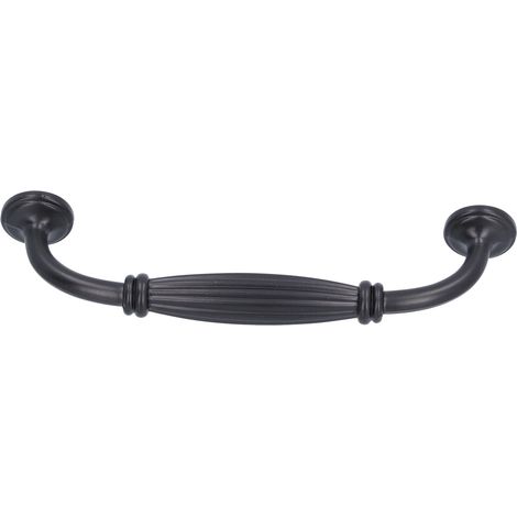Poignées de meubles en alliage de zinc, noires, boutons de tirage, accessoires de montage pour armoires et meubles de maison. (1/5)