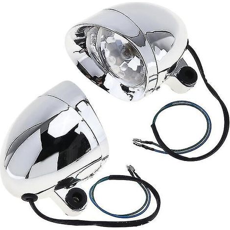 Lot de 2 phares antibrouillard vintage pour moto Harley-Davidson (1/5)