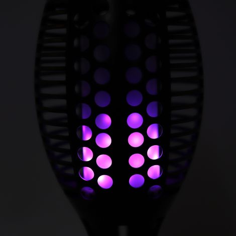 Solarbetriebene LED-Fackel mit tanzender Flamme, RGB, 96 LEDs, IP65 wasserdicht, für den Garten, romantische Atmosphäre, kabellos