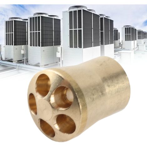 distributeur en laiton pour groupe frigorifique de climatisation, tête de distributeur de liquide, distributeur d'huile, connecteur en cuivre (1/5)