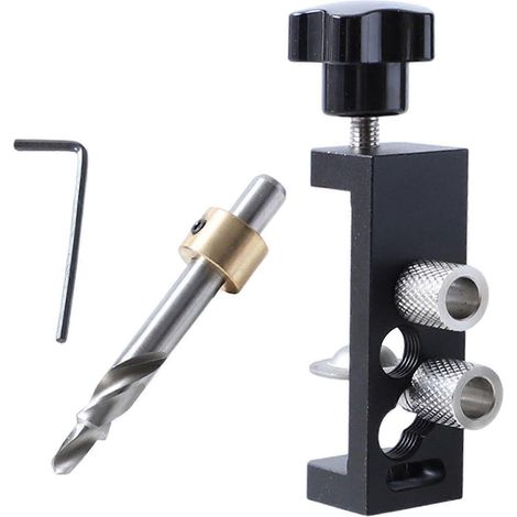 Kit d'aide au perçage professionnel en alliage d'aluminium de qualité supérieure pour double perçage (1/4)