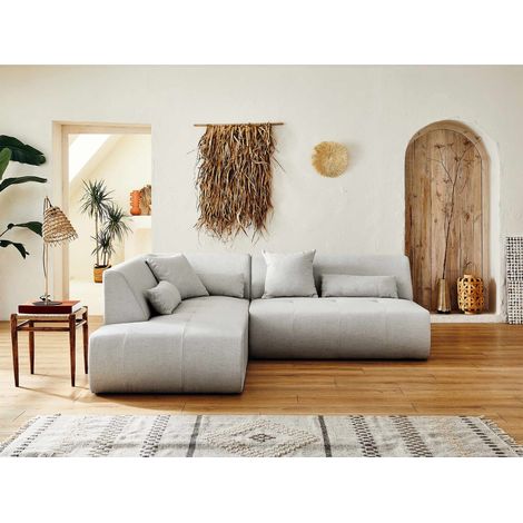 Onyx – modulares 5-sitzer ecksofa links – aus stoff - hellgrau (1/5)