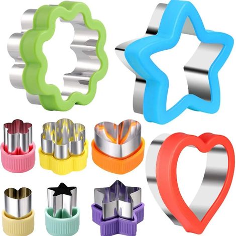 Lot de 9 emporte-pièces en acier inoxydable, moules à biscuits métalliques pour pâtisserie, décoration de gâteaux, fondant et sablés (1/5)
