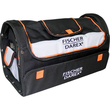 Fischer Darex – Sac à outils textile 21 L en nylon 600 deniers – Compartiments multiples – Poche smartphone et porte-mesure inclus (1/7)