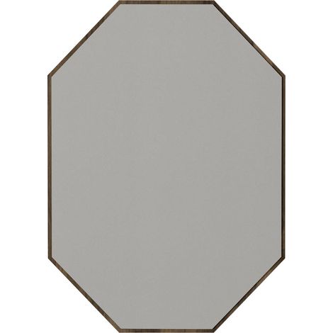 Specchio decorativo in legno "Lost" - 45 x 70 cm - Marrone