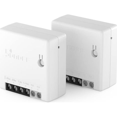 2 pièces Sonoff Mini R2 interrupteur double commande Wifi maison intelligente interrupteur de synchronisation bricolage rénovation on-off disjoncteur Easy-42.642.620mm (1/2)