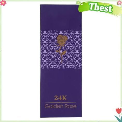 Tbest Rose de feuille d’or 24K Gold Foil Flower Artificial Rose Valentine Day Romantic Gift For Home Table linge stabilisee Bleu (1/4)