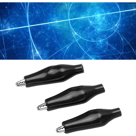 25.010 Krokodilklemme mit Einzelgriff, Metall- und Kunststoffscheide, Testklemme, elektrisches Ladezubehör, schwarz. (1/5)