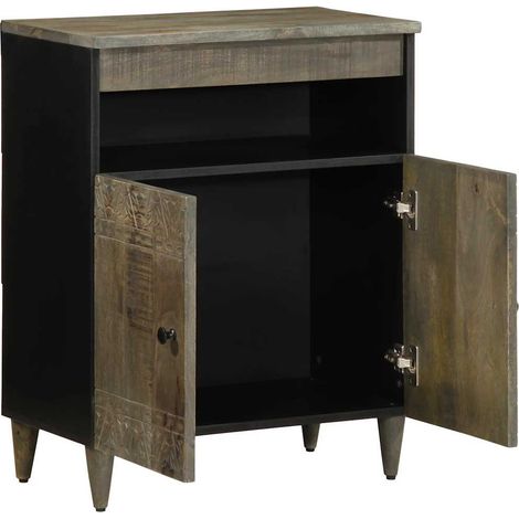 Maison La Vie - Buffet Salon Moderne - Meuble de rangement - 60x33x75 cm Bois massif de manguier bu1809