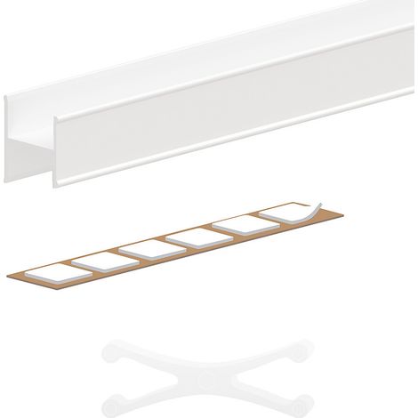 Kit profil en H SLID'UP 220 pour porte 18 mm - 1,8 m - blanc