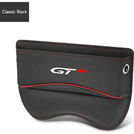 Boîte de rangement en cuir noir pour l'espace entre les sièges auto Peugeot GT GTline 206 208 306 307 308 2008 3008 (1/5)