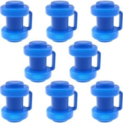Lot de 8 cache-poteaux de trampoline, embouts de poteaux de filet, embouts de tubes de trampoline bleus, embouts en plastique PP 70 mm/2,75 pouces, adaptés à tous types de trampolines (1/5)