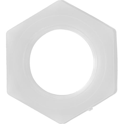 Lot de 50 écrous hexagonaux M16 en plastique blanc résistant à la corrosion et respectueux de l'environnement, pour accessoires industriels. (1/5)