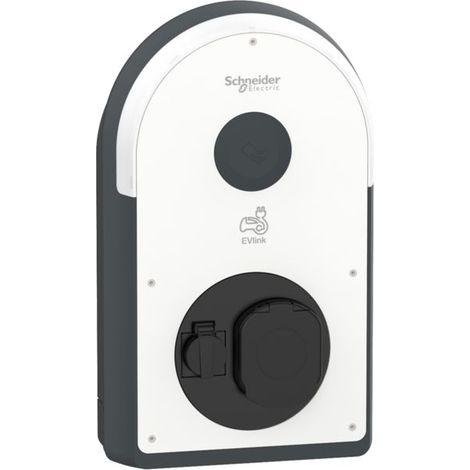 Schneider Pro AC Wallbox, 22kW, T2S &TF Steck. , MID, 6mA, IP54, IK10, NFC/RFID Reader, EVB3S22N40FM