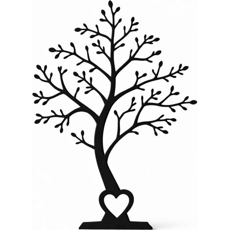 Una decorazione minimalista a forma di albero nero