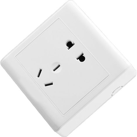 Prise électrique domestique ultra-mince pour PC, prise murale ignifugée à 5 trous (1/5)