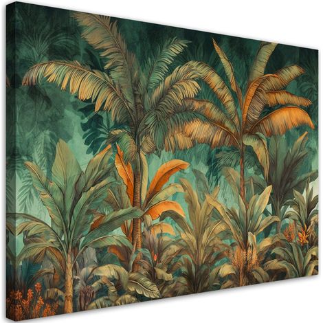 Tableau sur toile Palmiers dans un paysage de jungle 100x70