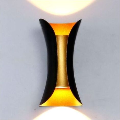 Applique Murale Interieur 10W Moderne de Lampe Applique Murale Exterieur Up Down Lampe Murale en Métal 3000K Blanc Chaud Décoratif d'intérieur Pour Chambre Maison Couloir Salon-Fei Yu (1/4)